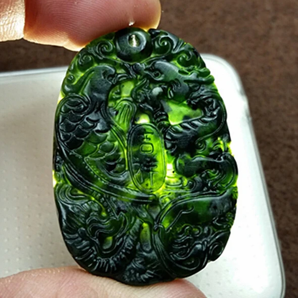 Бесплатная доставка Прямая поставка китайские ювелирные изделия черно-зеленый