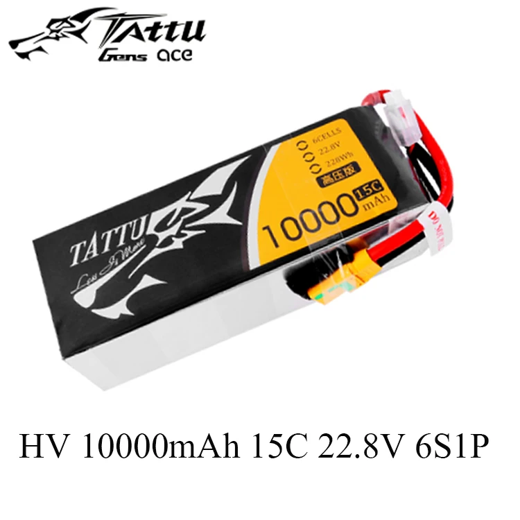 Tattu UAV HV Lipo батарея 6S 10000mAh 12000mAh 16000mAh 22,8 V 15C 148Wh для большой модели самолета экспериментальные роботы динамики - Цвет: 10000mA 6S 22.8V 15C