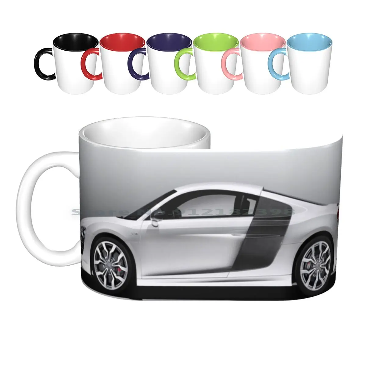 

R8 Ceramic Mugs Coffee Cups Milk Tea Mug Car Cool Interesting Creative Trending Vintage Gift Bottle Cup