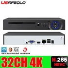 Видеорегистратор USAFEQLO, 32 канала, 8 МП4K, 5 МП, NVR, H.265, 4K, NVR, DVR, IP-камера видеонаблюдения, система видеонаблюдения, порт Sup, 1 HDD, 8 ТБ