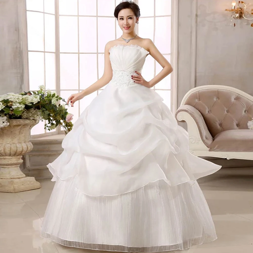 

Sexy Wedding Dresses Bride Plus Size Wedding Dress Large Pregnant Women's Lace Up Dresses Ball Gowns