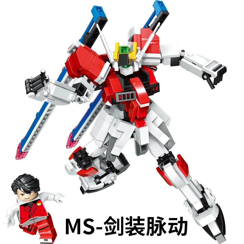 DIY MOC RX78 GOLD Blitz Hyaku Shiki Strike Impulse Gundam Модель mobile warfare armor строительные блоки для детей
