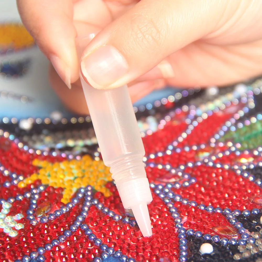 6ml Bottled Diamond Embroidery Glue Painting White Non-toxic Cross Stitch for Artwork Craftwork |