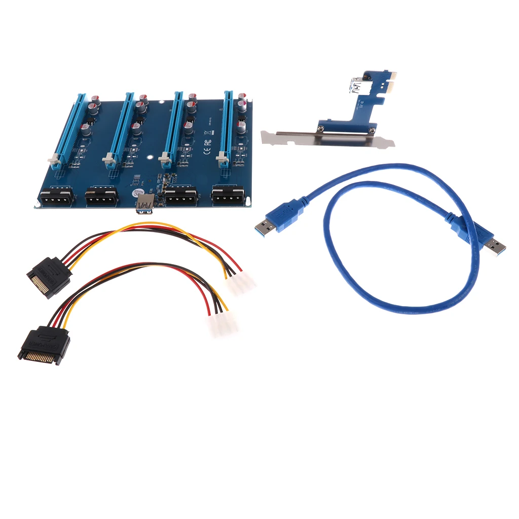 Lovoski 1 комплект PCI E 1X до 4 PCIE 16X слоты для расширения платы адаптеров|Компьютерные