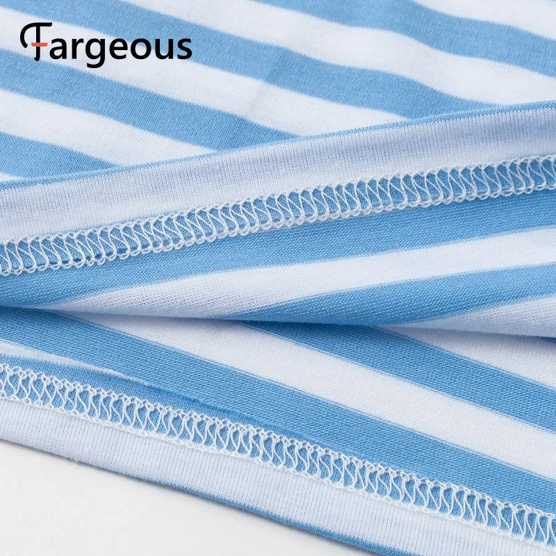 Платье футболка в синюю полоску женское летнее повседневное микро эластичное