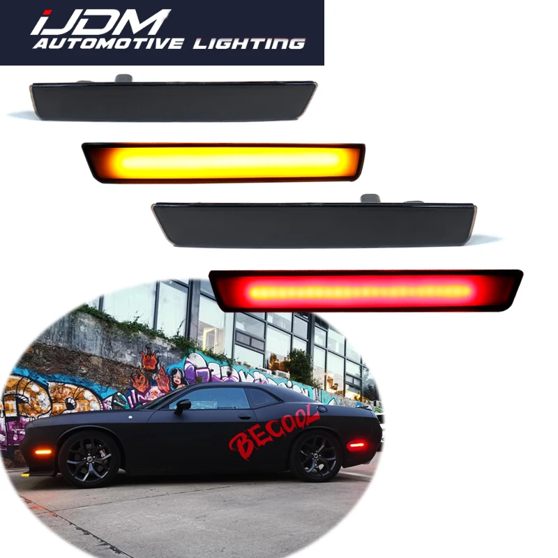 Передняя Amber задний красный автомобиль светодиодные боковые габаритные фонари