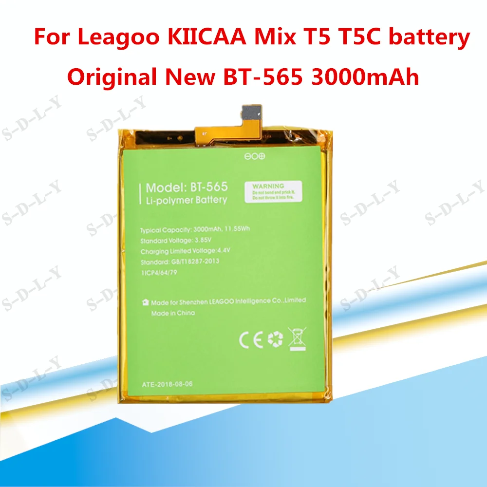 Резервный аккумулятор Leagoo T5 100% мА · ч для KIICAA Mix T5C BT565 Smart 3000 + номер отслеживания |