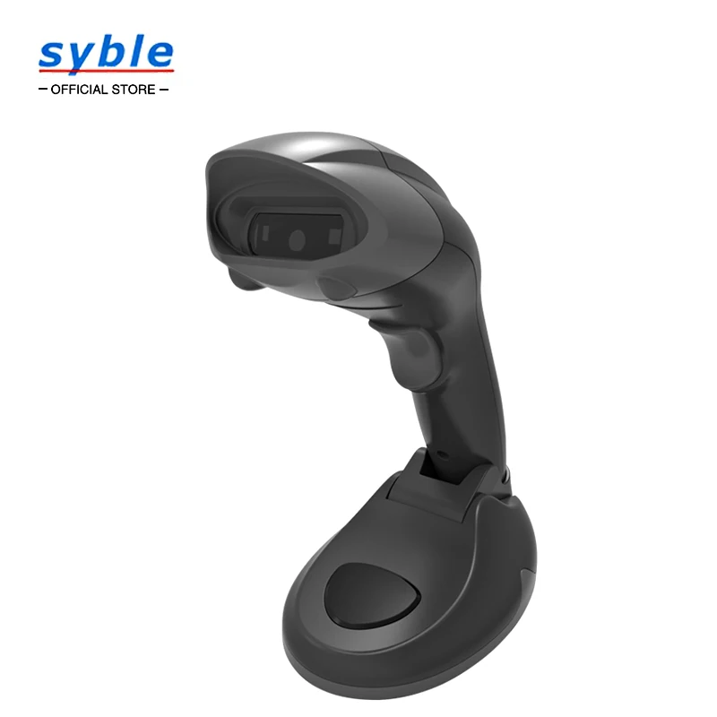 

2D Wireless Bluetooth Barcode Scanner with Charging Base 2200mAh Battery Handheld Data Matrix PDF417 Image Reader XB-S80BT