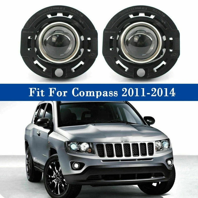 

H11 пара левый и правый переднего приводного туман светильник лампы для Jeep Compass 2011-2017 68140324AA CH2592148