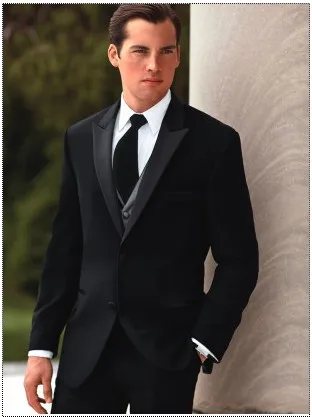 Модный дизайн смокинг жениха черные свадебные/вечерние костюмы друга мужской