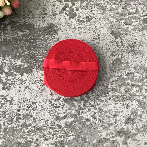 red 3/4 ''(20 мм) матовая цветная косая лента эластичная лента тесьма отделка Кружева сплошной головной убор ручной работы DIY украшения ремесла - Цвет: red