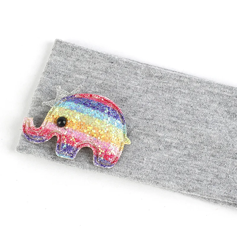 Повязка на голову с радужным слоном для новорожденных мальчиков и девочек Милые