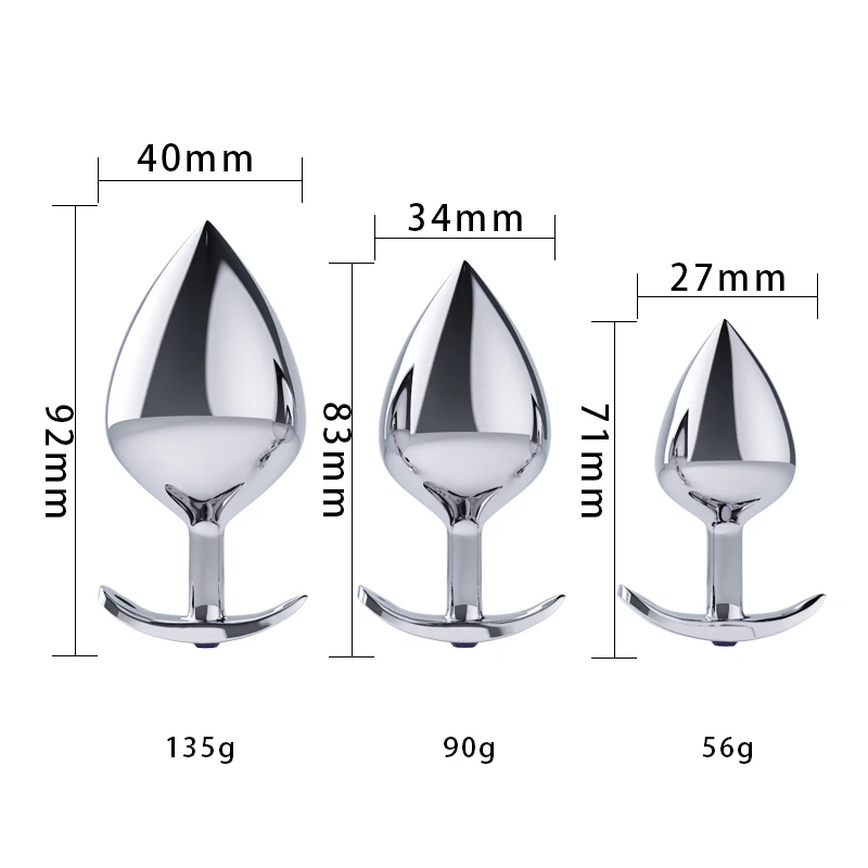Metal Butt Plug Anal Sex Toy Stainless Steel Prostate Masssager Erotic Male Masturbation Toy| |