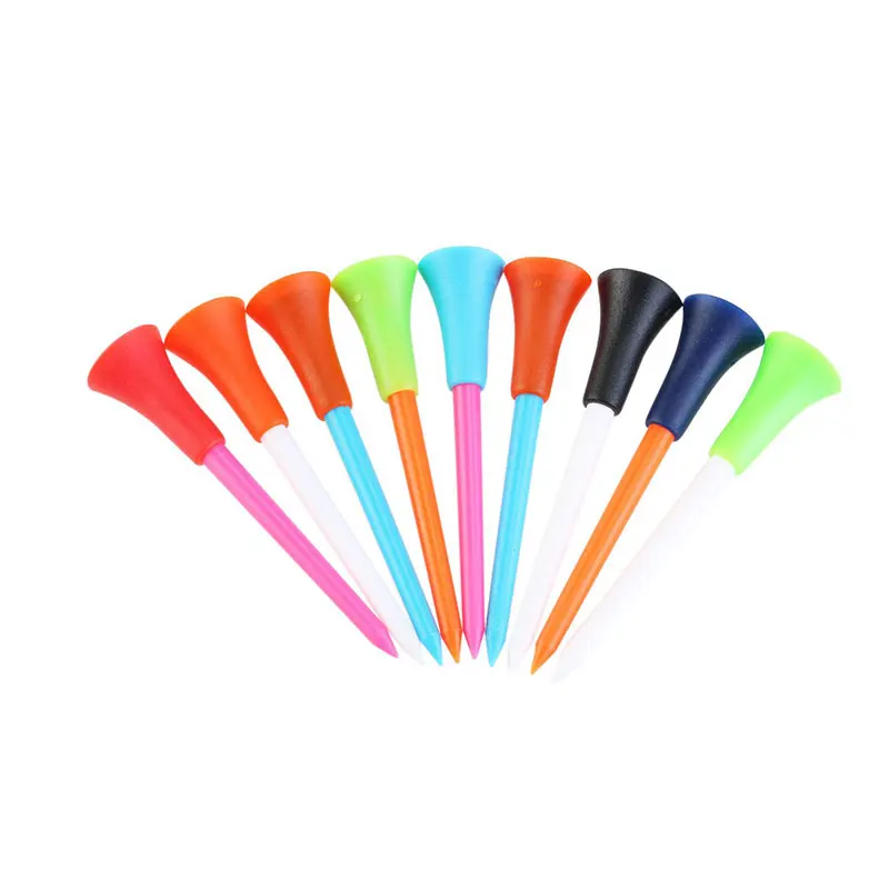 5 шт./лот пластик 73 мм тройники для гольфа Прочная резиновая подушка Топ тройник