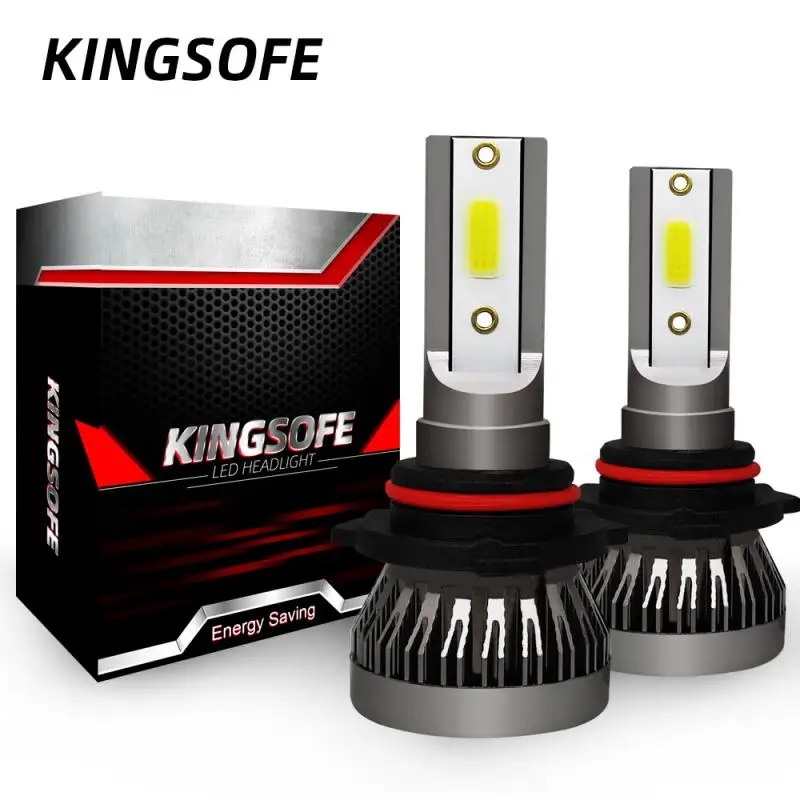 Kingsofe 2xLed H4 H7 H1 H11 9006 9005 9012 Автомобильные светодиодные фары 360 градусов освещение