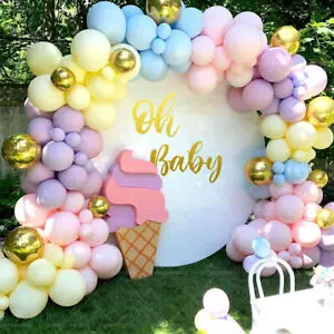 

Macaron Pink Yellow Blue Purple Birthday Balloon Garland Arch Kit Party Foil Gold Balls Kids Adults Party Decor Latex Balloons