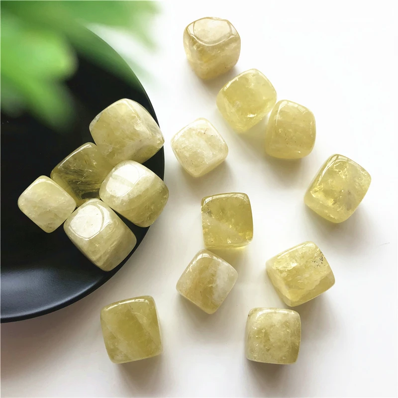 Прямая поставка натуральный цитрин кристалл полированный камень желтый