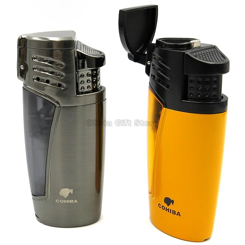 Cohiba Металл 3 фонарь Jet Flame сигарета табачная Зажигалка портативная зажигалка