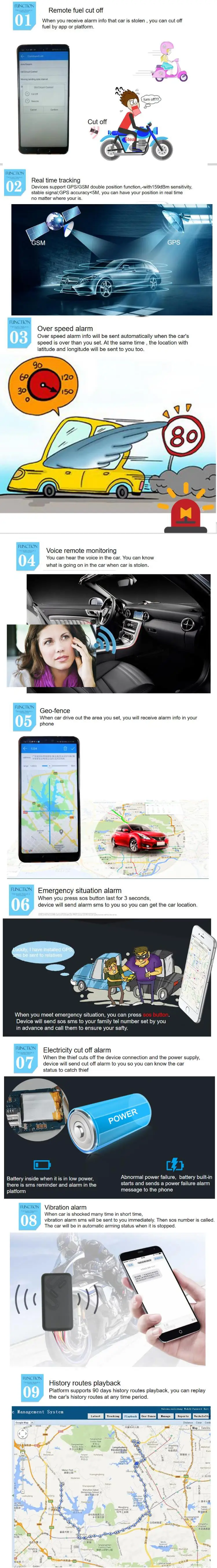 DYEGOO автомобиля gps отслеживающее устройство GT06 4 полосная высокоскоростная платформа SOS сигнализация слежение в реальном времени Автомобильная