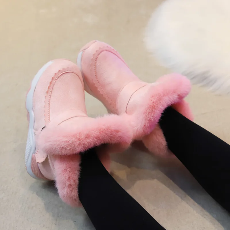 

2020 New Arrive Winter Children Boots Thick Warm Shoes Cotton-Padded Suede Buckle Girls Boots Boys Snow Boots Kids Shoes