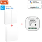Tuya Интеллектуальный переключатель Wi-Fi светильник 16A мини 2 Way модуль 