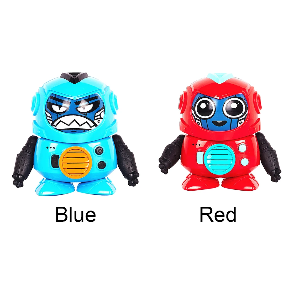 

Battery Powered Face Change Voice Recording Educational Easy Operate Kids Gift Multifunctional ABS Robot Toy Interactive Talking