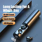 Беспроводные наушники с шумоподавлением, TWS наушники Bluetooth 5,0, спортивные водонепроницаемые стереонаушники 9D Hi-Fi с микрофоном, гарнитура