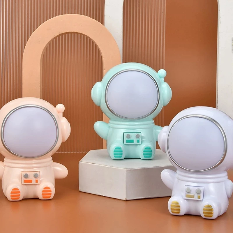 

Type Button Kids Bedroom Ornaments Lights Birthday Gift Creative Astronaut Spaceman LED Night Light USB Powered Beside Lamp