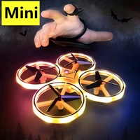 mini four axis induction drone smart watch remote sensing gesture rc aircraft ufo somatosensory noctilucent interaction rc toy
