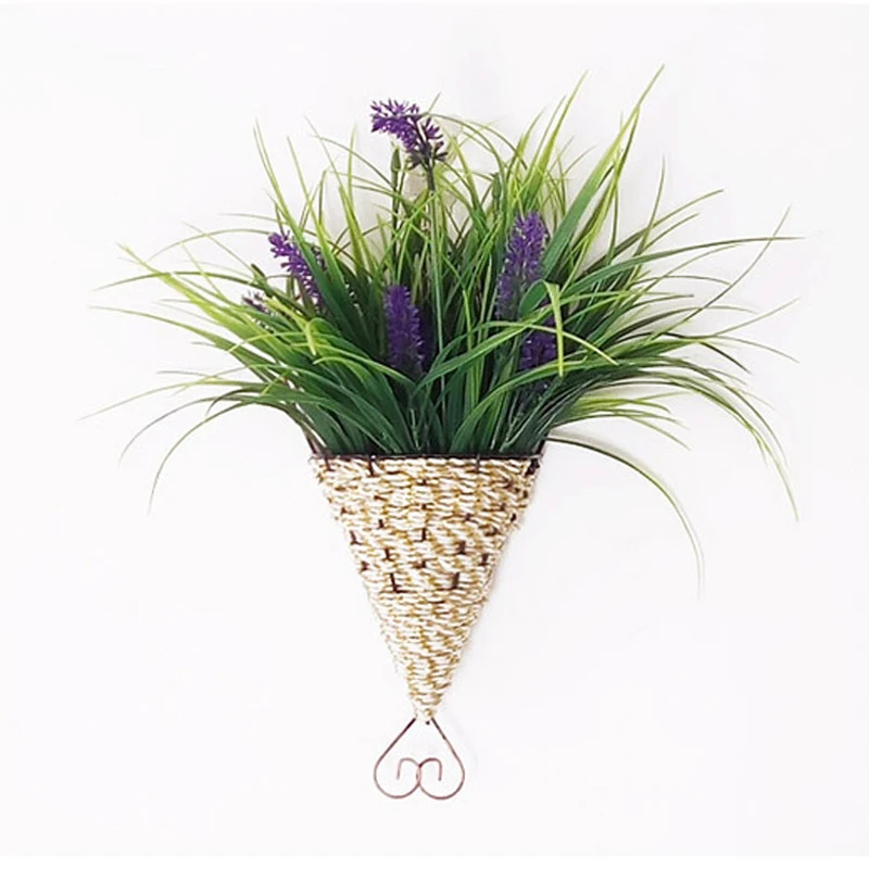 Новый цветочный горшок настенная соломенная Подвеска для растений из макраме