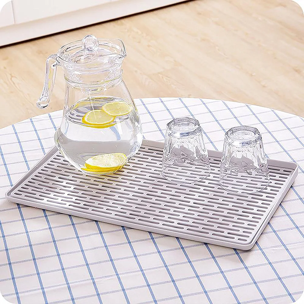 Горячее предложение силиконовый квадратный коврик для сушки посуды премиум