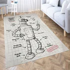 Гибкий коврик 22 дюйма для гостиной, 3D прикроватный коврик для подростков с рисунком аниме, детские напольные коврики