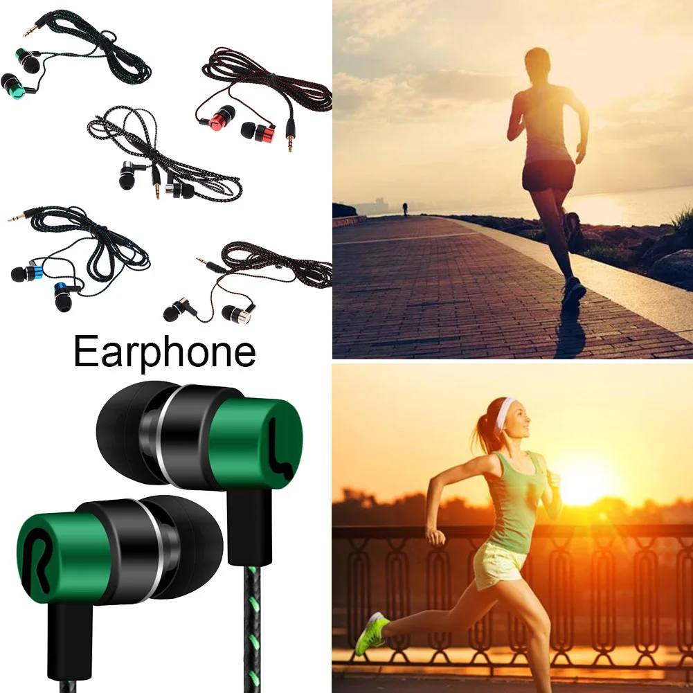 

Multi-color Wired Earphone With Braided Cord Noise-canceling Headphones Portable Player Headset Accessories Drop Shipping Hot