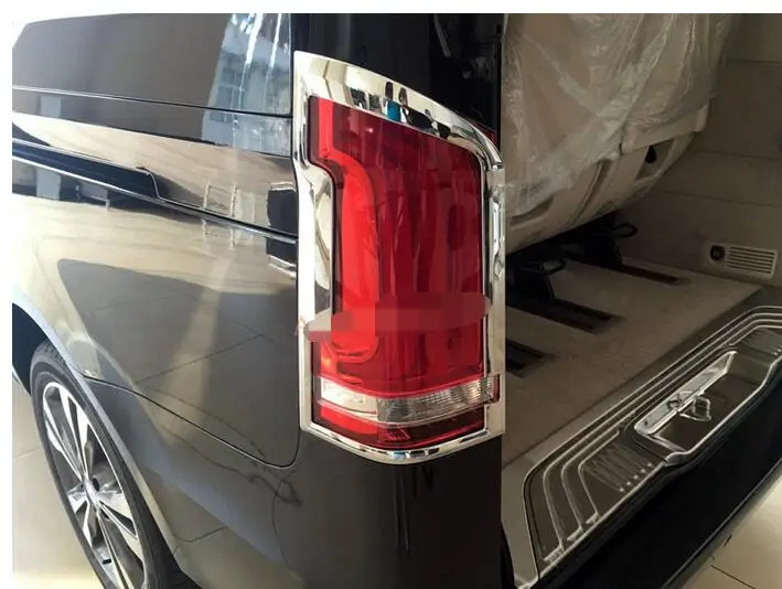 

Chrome Rear Tail Light Lamp Cover Trim for Mercedes Benz Metris Valente Vito Viano V-Class W447 2014 2015 2016
