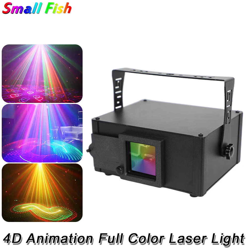 

Полноцветный лазерный прожектор с анимацией 4D DMX512, сценический стробоскоп с RGB-эффектом, полноцветные узоры для диджея, дискотеки, вечеринк...