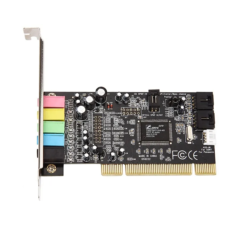 Звуковая карта PCI стерео звуковая объемного звучания CMI8738 чип 5 1|pci sound audio card|pci