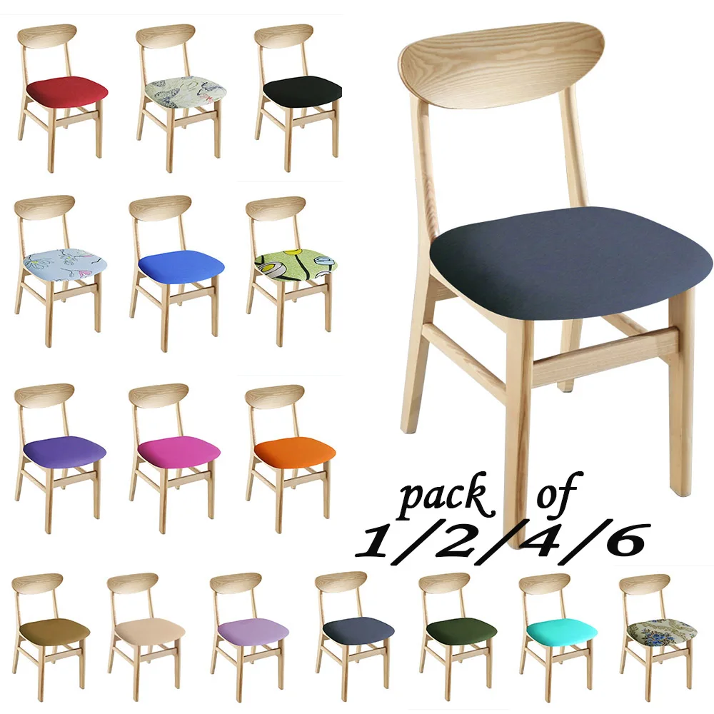 Напечатанный Чехол для кухонного стула жаккардовые Защитные чехлы сидений