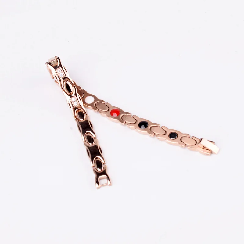 Модный Здоровый Магнитный браслет для женщин стразы нержавеющая сталь забота о