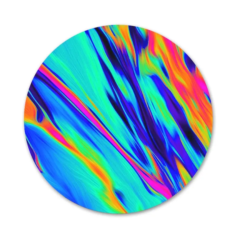 Holographic Dope Trippy Brooch Pin Cosplay Badge Accessories For Clothes Backpack Decoration Gift 58mm images - 6