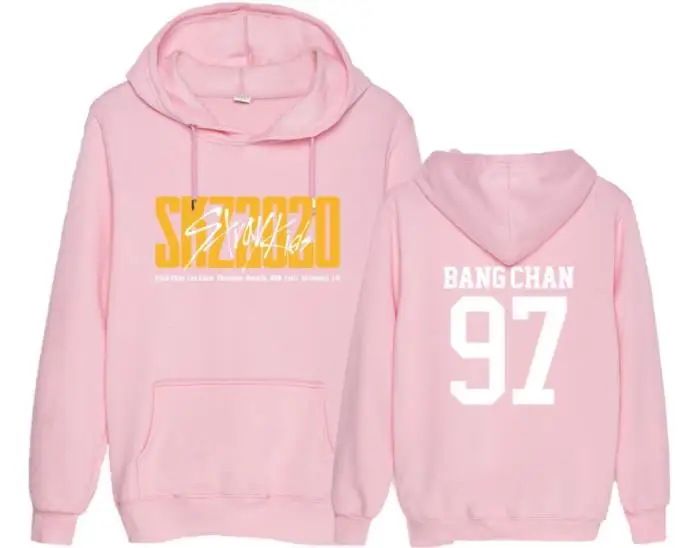 

K Pop Kpop Hoodie Straykids Stray Kids New Album Skz2020 Member Name Printing Thin Hoodies Kpop Unisex Pullover Loose Sweatshirt