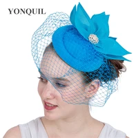 new style kentucky polyester fascinators hats accessory with flower derby occasion church bridal wedding party headpieces syf131