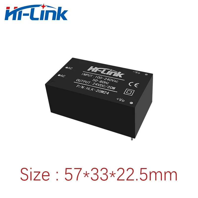 Бесплатная доставка 5 шт./лот Hi Link 85 264V до 20W 24V 830mA HLK 20M24 AC DC преобразователь