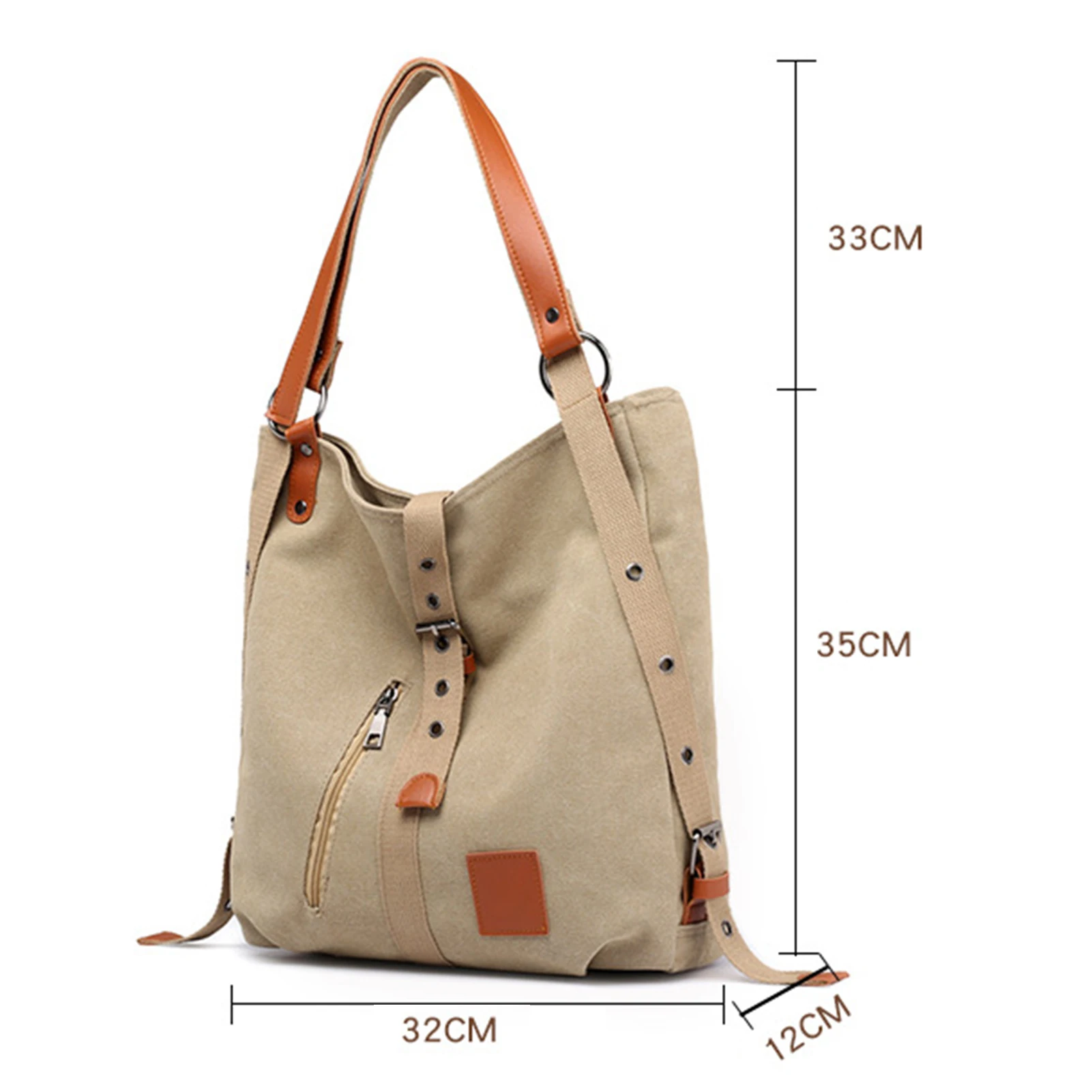 

Canvas Women Shoulder Bags Multifunctional Large Capacity Women Student Shoulder Cross-body Bag For Students School Travel Bags