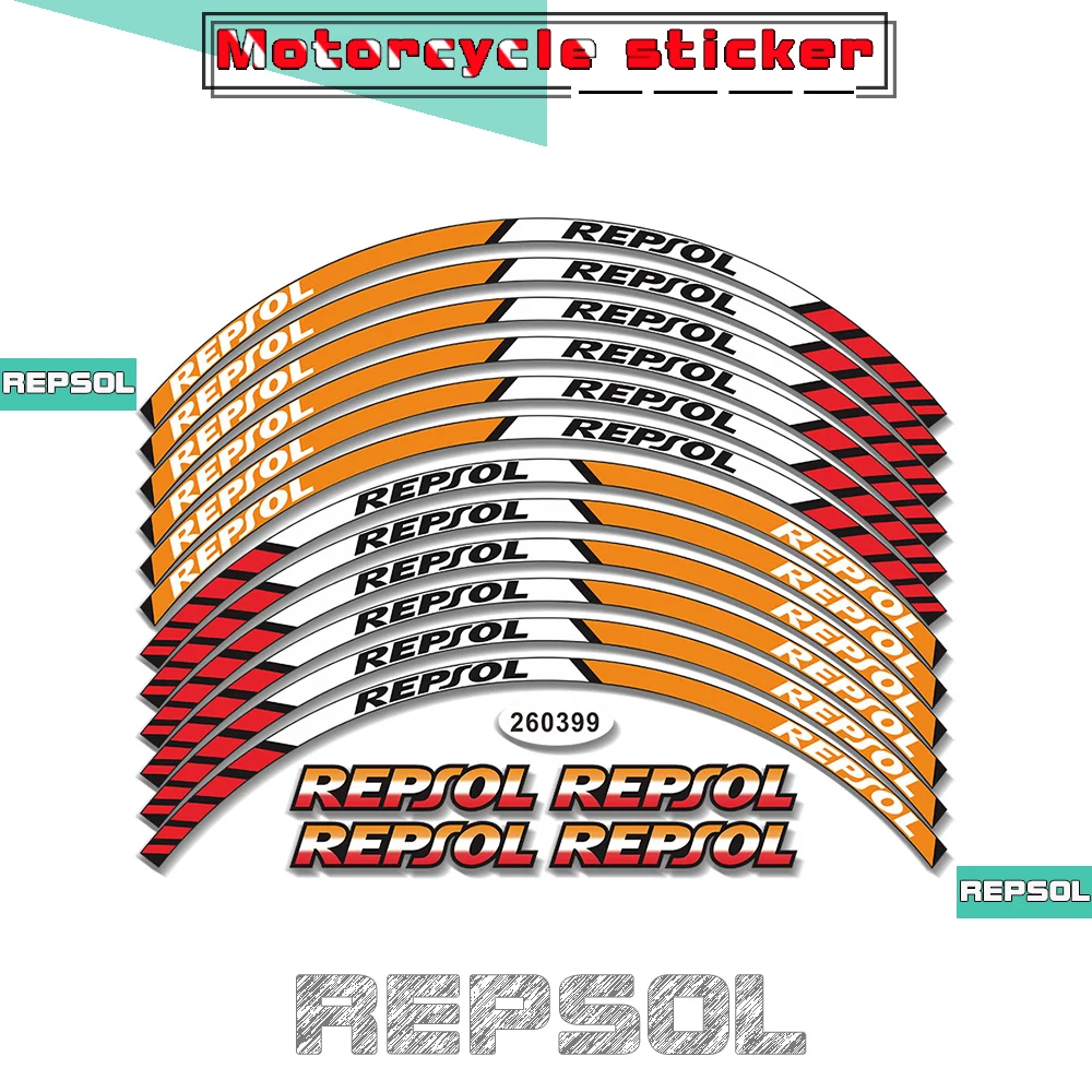 12 шт. светоотражающие наклейки на обод мотоцикла HONDA REPSOL repsol | Автомобили и