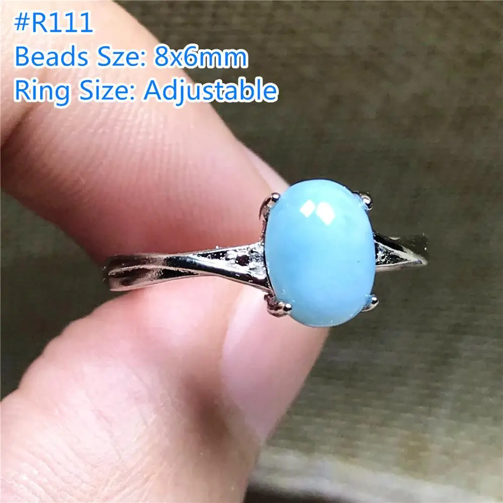 

Оригинальное кольцо синего цвета с ларимаром, ювелирные изделия для женщин и мужчин, серебряные бусины 8x6 мм, доминика, водный рисунок, станд...
