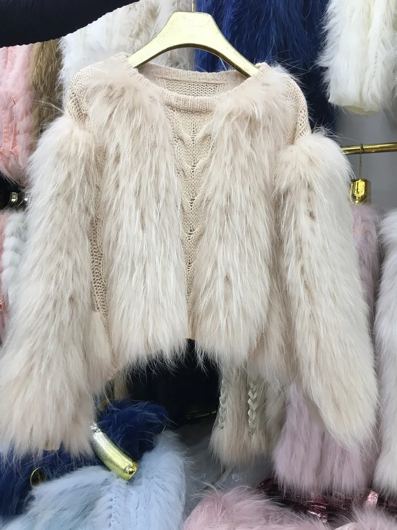 

Jumper Computer Knitted Cotton O-neck Pullovers Feminino New Women's Fur Sweater Braid Hair Woven Pullover Woman Knit Women