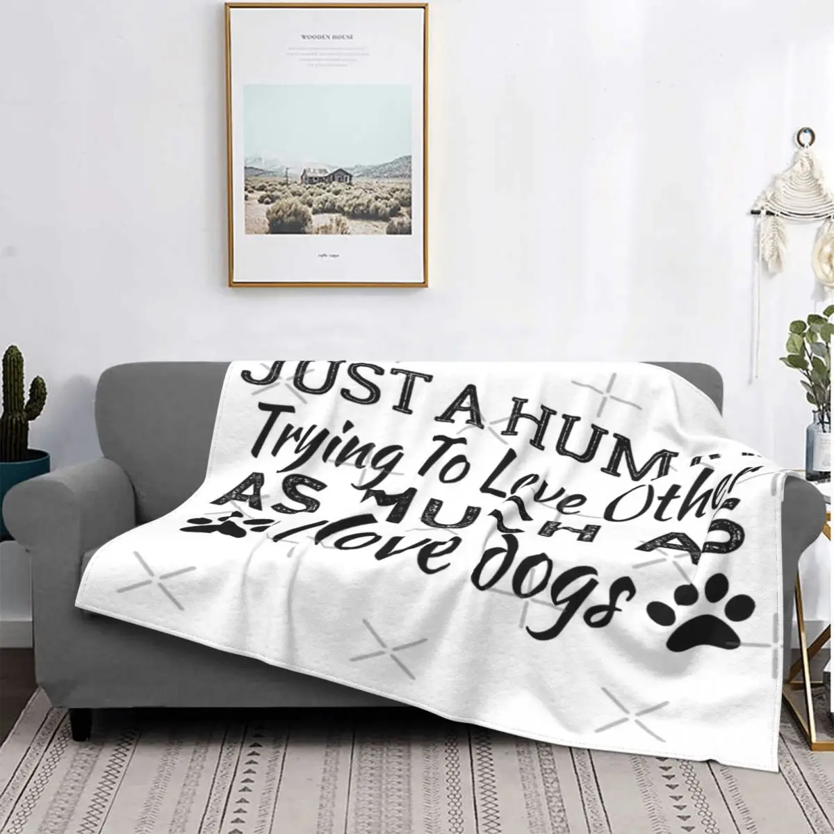 

Just A Human-manta A cuadros para cama, manta de lana para bebé, manta ponderada