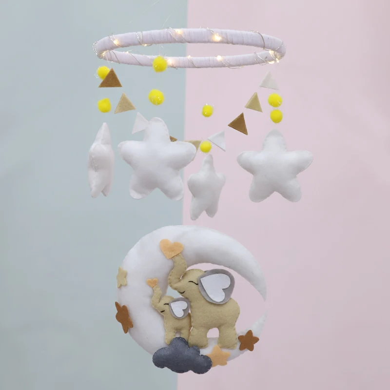 

Meian Unfinished Baby Room Handmade Moon & Elephant Unicorn Christmas Kids Room Wall Decorations Photography Props Decorations