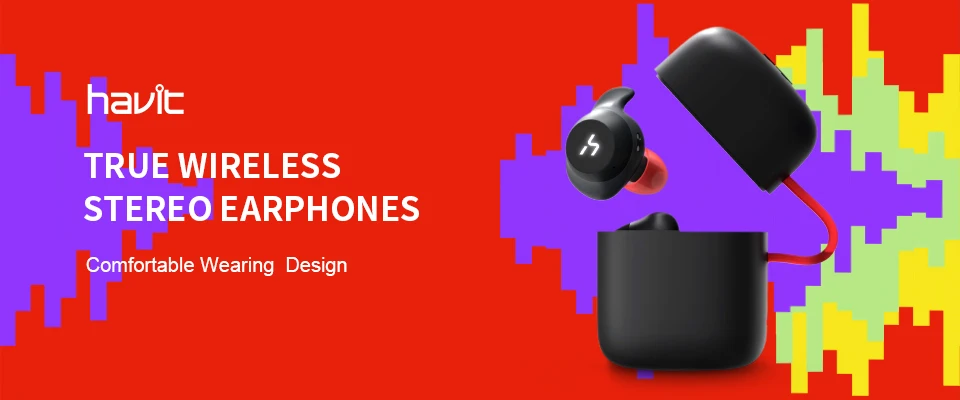 Havit TWS Bluetooth наушники V5.0 HD стерео беспроводные наушники IPX5 с шумоподавлением игровая гарнитура парные отдельно I96