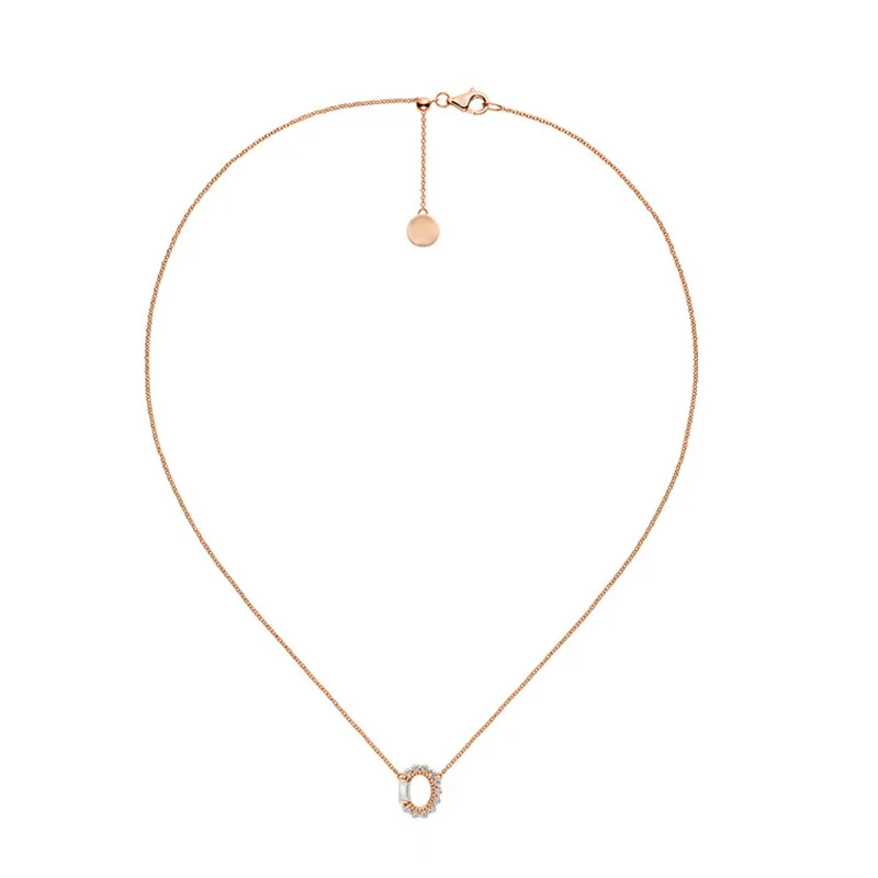 

2020 Fashion Jewelry SWA New Dia Distinct Round Necklace Fresh Round Decoration Rose Gold Necklace Female Romantic Jewelry Gift